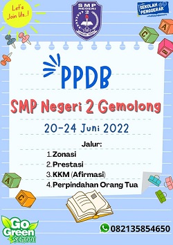 Jadwal Pendaftaran PPDB SMP Negeri 2 Gemolong 2022 Kabupaten Sragen